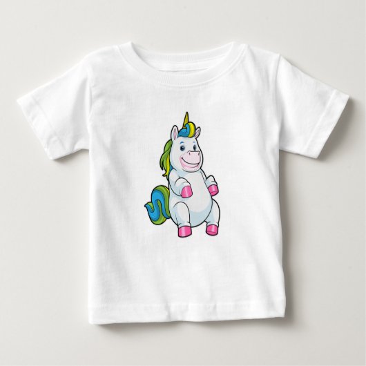 ビッグ・ベリーのユニコーン ベビーTシャツ (正面)