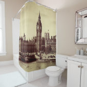 ビッグ・ベンとブリッジを持つロンドン・ウェストミンスター。おお シャワーカーテン (インサイチュ)