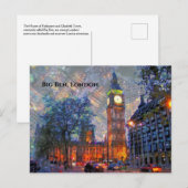 ビッグ・ベン、ロンドン・イングランド・ポストカード ポストカード (正面/裏面)