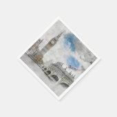 ビッグ・ベン、ロンドン、統一された王国 スタンダードカクテルナプキン (角)