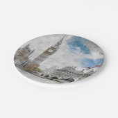 ビッグ・ベン、ロンドン、統一された王国 ペーパープレート (アングル)