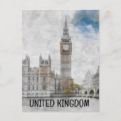 ビッグ・ベン、ロンドン、統一された王国 ポストカード (正面)