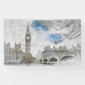 ビッグ・ベン、ロンドン、統一された王国 横断幕 (横)