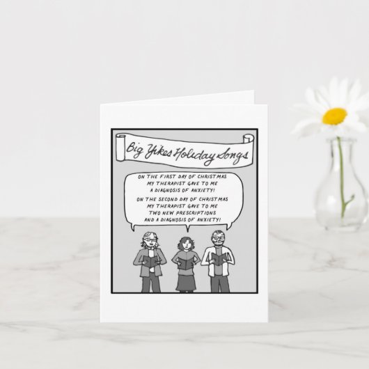 ビッグ・ヤイクス ホリデーカード： クリスマスの12日間 カード (小さな植物)