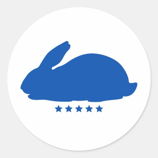 ビッグ・ラビット・シルルート・イン・ブルー ラウンドシール (正面)