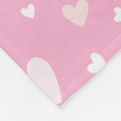 ビッグ・ラブピンクのバレンタインの贈り物 フリースブランケット (角)