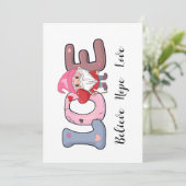 ビッグ・ラブ・バレンタイン・ギフトカード 招待状 (スタンド正面)