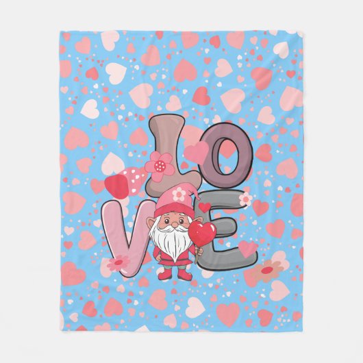 ビッグ・ラブ・バレンタイン・ギフト フリースブランケット (正面)