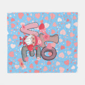 ビッグ・ラブ・バレンタイン・ギフト フリースブランケット (正面(横))