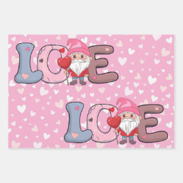 ビッグ・ラブ・バレンタイン・ギフト ラッピングペーパーシート