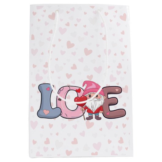 ビッグ・ラブ・ヴァレンティネス・デイ・ギフト抱き枕 ミディアムペーパーバッグ (正面)