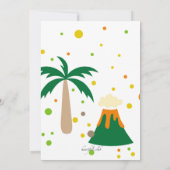 ビッグ&リトル恐竜招待状 招待状 (裏面)