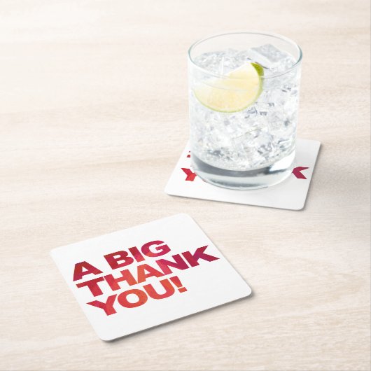 ビッグ・レッド・サンキュー スクエアペーパーコースター (インサイチュ)