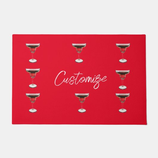 ビッグ・レッド・マルガリータ・カクテルドリンクThunder_Cove ドアマット (正面)