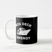 ビッグ レトロ Deeck エネルギー クルーズ船 旅行 休暇 コーヒーマグカップ (左)