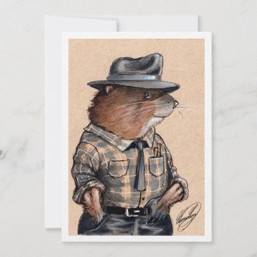 ビッグ・ロックの動物：E.マスクラット (正面)