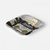 ビッグ・ワンの1歳の誕生日のブームボックスケーキプレート ペーパープレート (傾斜あり)