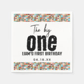 ビッグ・ワンの1歳の誕生日 スタンダードカクテルナプキン (正面)