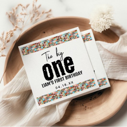 ビッグ・ワンの1歳の誕生日 スタンダードカクテルナプキン