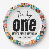 ビッグ・ワンの1歳の誕生日 ペーパープレート (正面)