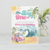 ビッグ・ワン最初の誕生日ビーチサーフィンパーティー 招待状 (スタンド正面)