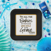 ビッグ・ワン90のヒップホップ1歳の誕生日/赤ちゃんシャワー ペーパープレート (パーティー)