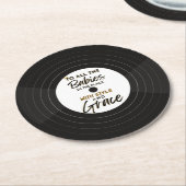 ビッグ・ワン90のヒップホップ1歳の誕生日/赤ちゃんシャワー ラウンドペーパーコースター (アングル)