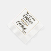 ビッグ・ワン90のヒップホップ1歳の誕生日/赤ちゃんシャワー 縁ありカクテルナプキン (角)