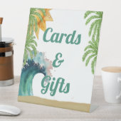 ビッグ・ワン・サーファーをテーマにした第1誕生日の好意 台座サイン (インサイチュ)