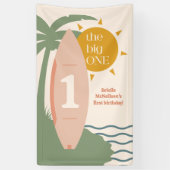 「ビッグ・ワン」サーフィンビーチ1歳の誕生日パーティー 横断幕