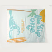 ビッグ・ワン サーフビーチ 1歳の誕生日 タペストリー (正面(横))