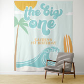 ビッグ・ワン サーフビーチ 1歳の誕生日 タペストリー (インサイチュ)
