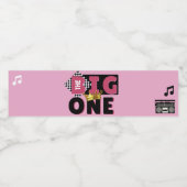 ビッグ・ワン|ピンクレトロヒップホップ1歳 ペットボトルラベル (シングルラベル)