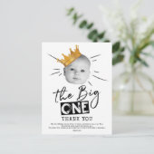 ビッグ・ワン・ファースト誕生日写真ありがとう ポストカード (スタンド正面)