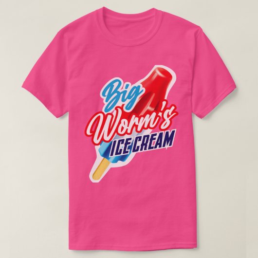ビッグ・ワーム・アイスクリーム Tシャツ (デザイン正面)