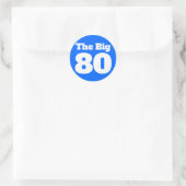 ビッグ 80 ブルー バースデー ラウンドシール (バッグ)