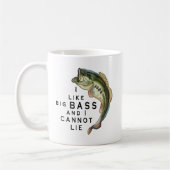 ビッグBASSおもしろい魚釣り コーヒーマグカップ (左)