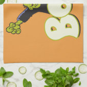 ビッグBOO -フランケンシュタインモンスターハロウィンオレンジ キッチンタオル (折り畳み)