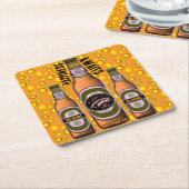 ビッグBREWSカスタムビール スクエアペーパーコースター (アングル)