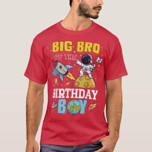 ビッグBroの誕生日宇宙飛行士ボーイ宇宙テーマ Tシャツ
