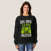 ビッグBroレベルのロック解除されたビデオゲームコントローラ スウェットシャツ (正面フル)