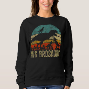 ビッグBro恐竜ビッグBrosaurus 3 Two Kids Christma スウェットシャツ