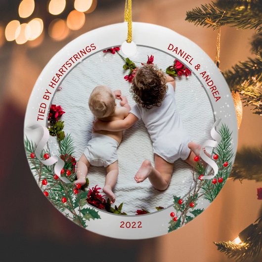 ビッグBro 1stクリスマスクラシックシルバープラントフレームO セラミックオーナメント