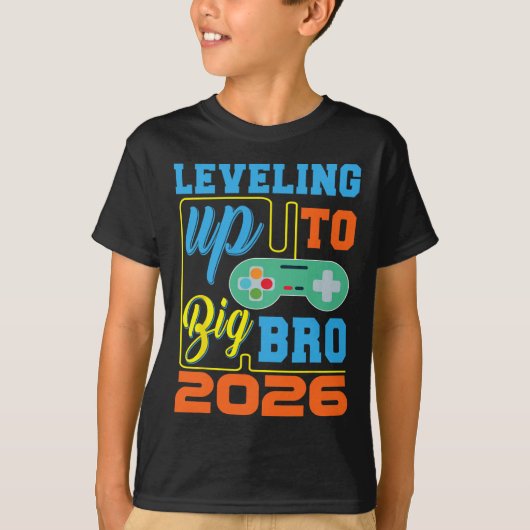 ビッグBro 2026ビデオゲーム妊娠Rまでレベリング Tシャツ (正面)