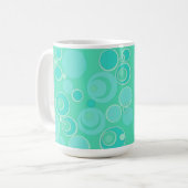 ビッグBubblegumバブルいたるところでティール（緑がかった色）ありがとう コーヒーマグカップ (正面左)