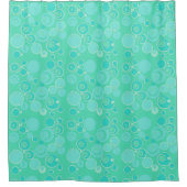 ビッグBubblegumバブルいたるところでティール（緑がかった色）ありがとう シャワーカーテン (正面)