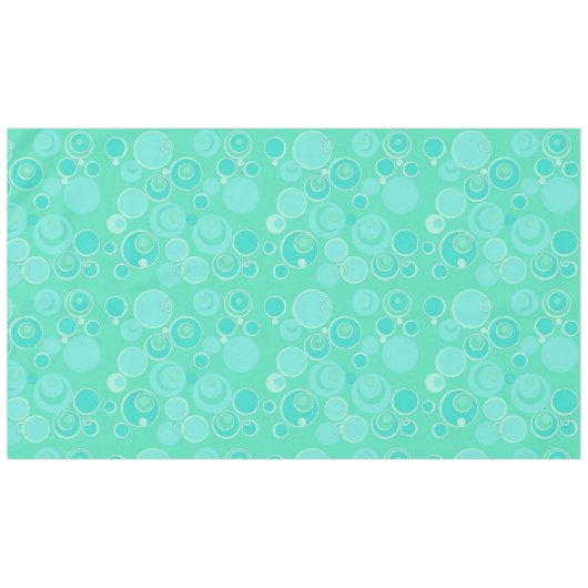 ビッグBubblegumバブルいたるところでティール（緑がかった色）ありがとう テーブルクロス (正面(横))