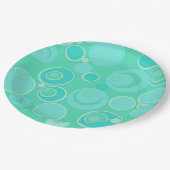 ビッグBubblegumバブルいたるところでティール（緑がかった色）ありがとう ペーパープレート (アングル)