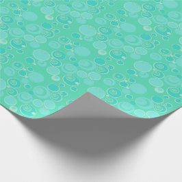 ビッグBubblegumバブルいたるところでティール（緑がかった色）ありがとう ラッピングペーパー