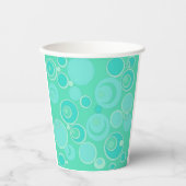 ビッグBubblegumバブルいたるところでティール（緑がかった色）ありがとう 紙コップ (正面)